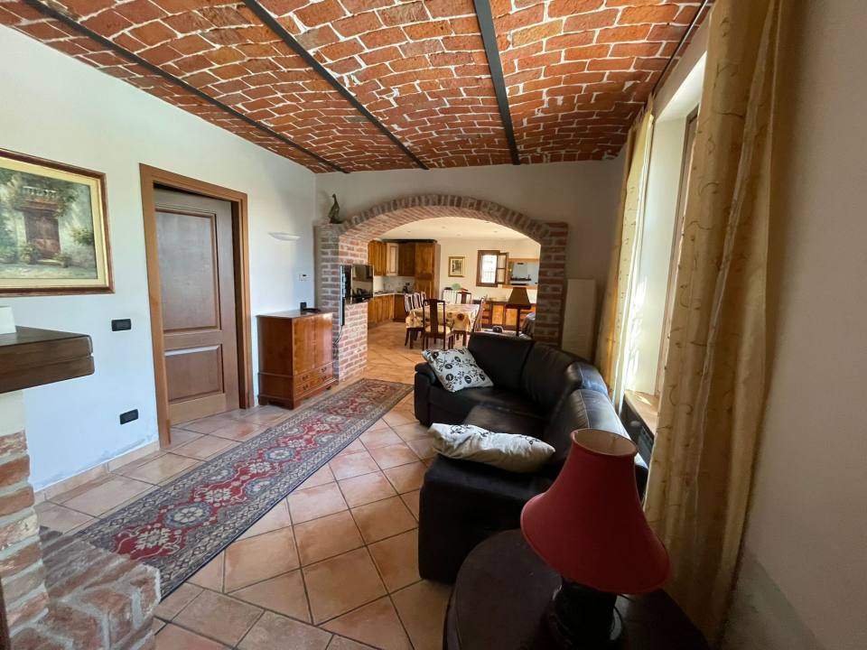 The living area adjoining the kitchen