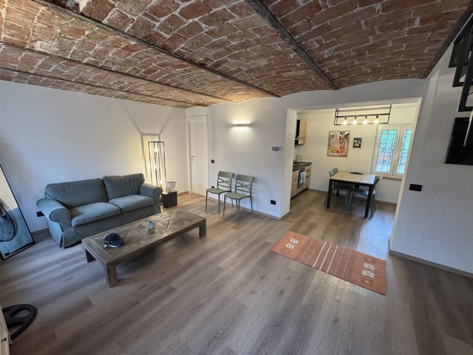 The living and kitchen area in the annex