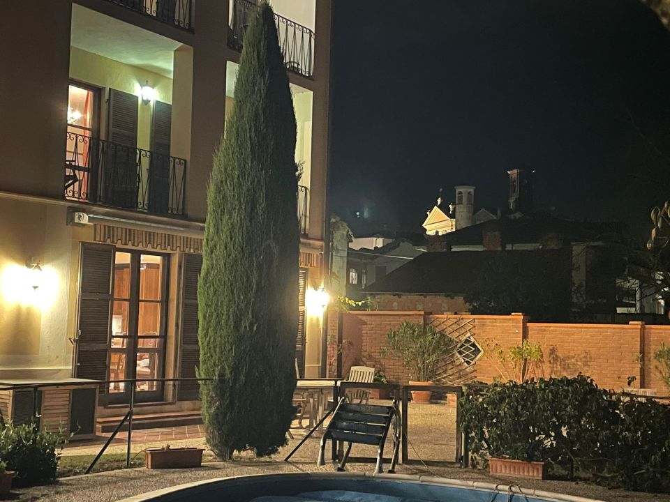 The villa is located on the edge of the village