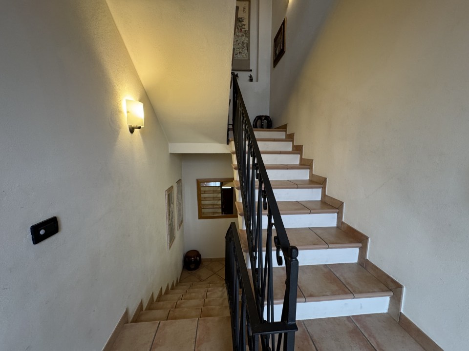 The staircase in the Villa